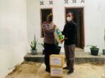 Kapolres Lampung Utara Beri Bantuan Sembako Kepada Guru dan Penjaga Sekolah Bhayangkari Korban Banjir
