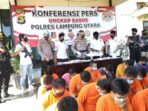 Ops Antik Krakatau 2021, Polres Lampung Utara Amankan 31 Tersangka Narkoba