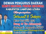 Ketua KNPI Lampung Utara Mengucapkan Selamat Kepada M.Tio Aliansyah SH.MH