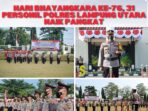 Hari Bhayangkara Ke- 76, 31 Personel Polres Lampung Utara Naik Pangkat