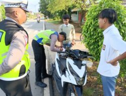 Satlantas Polres Tubaba Gelar Penertiban Bagi Pelajar Yang Mengendarai Sepeda Motor