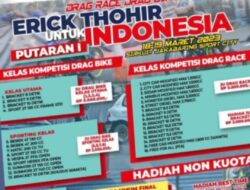 Gelaran event Drag Race Drag Bike Erick Thohir Championship resmi di buka oleh Gubernur Sumatera