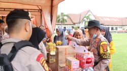 Sambut Idul Fitri 1445 H, Polres Lampung Utara Gelar Pasar Murah