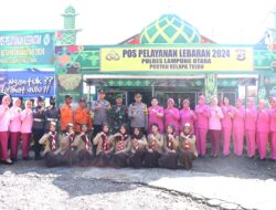 Peduli Petugas Pospam dan Posyan, Kapolres Lampung Utara bersama Ketua Bhayangkari Berikan Tali Asih