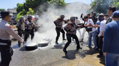 Jelang Pilkada Serentak 2024, Polres Lampung Utara Gelar Simulasi Sispamkota