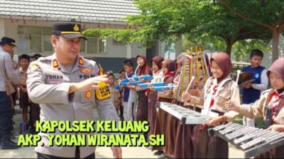 Dukung Program Presiden RI, Polsek Keluang  Bagikan Makan Siang Gratis Bergizi Ke Pada Siswa-Siswi Sdn 1 Balin Loka Jaya Sp 1.