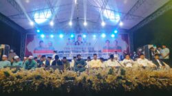 Cagub – Cawagub Mirza – Jihan Dan Cabup – Cawabup Hamartoni – Romli Hadiri Sholawat Dan Tasyakuran Prabowo Presiden Di Lapangan Dwikora