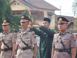 Kapolres Muba Akbp Listiyono Dwi Nugroho SIK.MH. Pimpin Langsung Sertijab 1 Kabag Dan 1 Kapolsek.