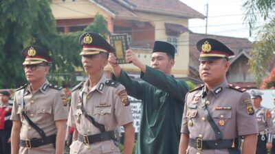 Kapolres Muba Akbp Listiyono Dwi Nugroho SIK.MH. Pimpin Langsung Sertijab 1 Kabag Dan 1 Kapolsek.