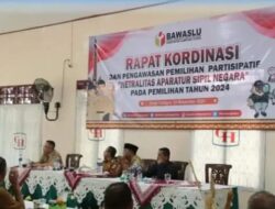 Bawaslu Lampura Selengarakan Rapat Kordinasi Dan Pengawasan Pemilihan Partisipatif