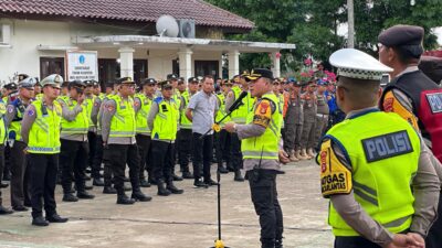 Polres Muba Kerahkan 387 Personil Gabungan Untuk Mengamankan Debat Pilkadal Cabup dan Cawabup kabupaten Muba Putaran Dua.