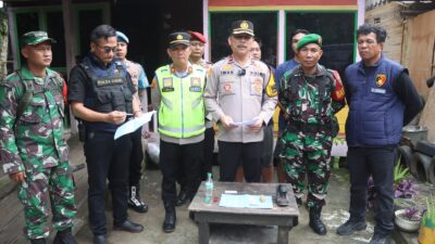 Tim Gabungan Polres Muba dan Kodim 0401 Gerebek Kampung Rawan Narkoba.