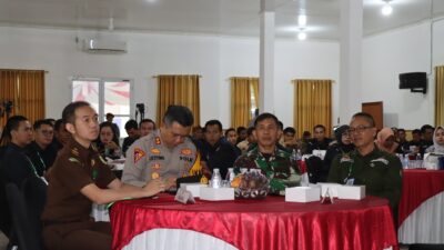 Kapolres Musi Banyuasin Akbp Listiyono Dwi Nugroho, S.ik, MH menghadiri pembukaan rapat pleno terbuka.